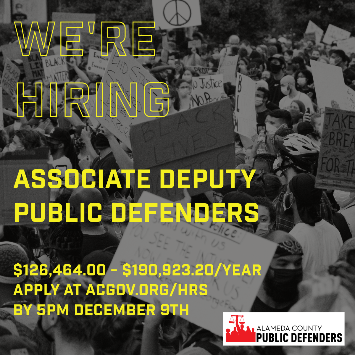 Now Hiring Associate Deputy Public Defenders